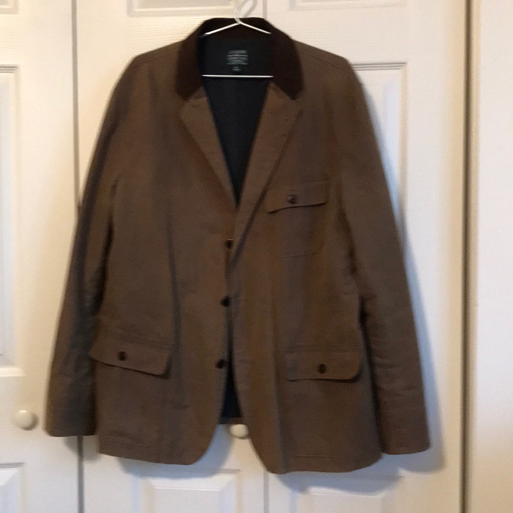 SOLD  J Crew Dark Tan Workmen’s Blazer Sz XL.